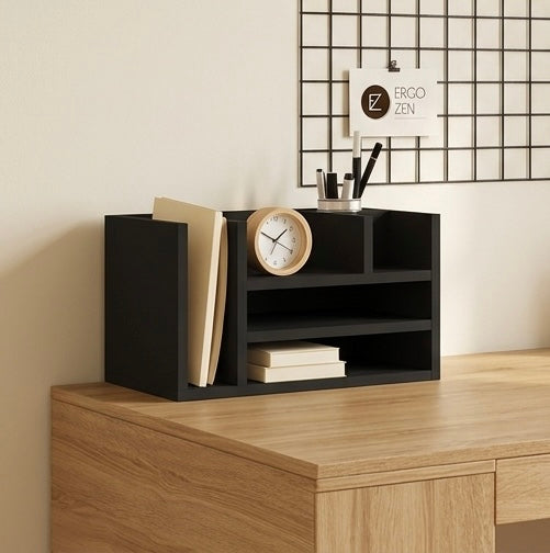 Black Desk Organizer – Multi-Compartment Storage
